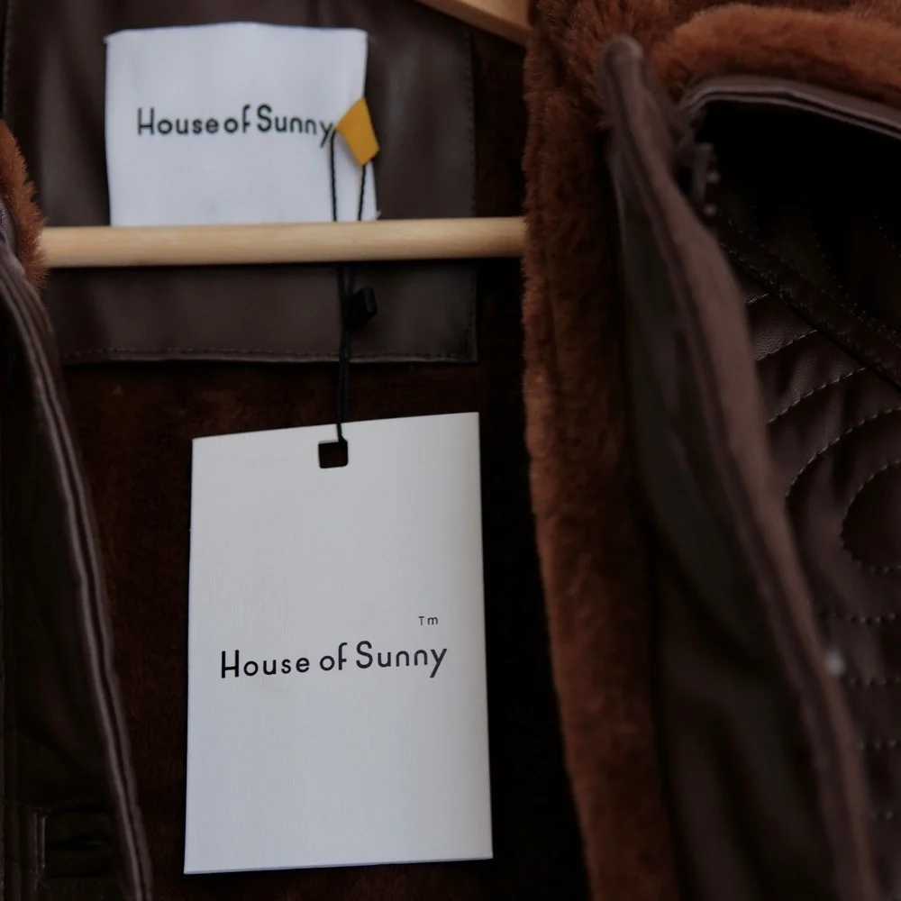 NWT House of Sunny Cosmo Overcoat in Mahogany Brown Size 2 - Picture 7 of 10